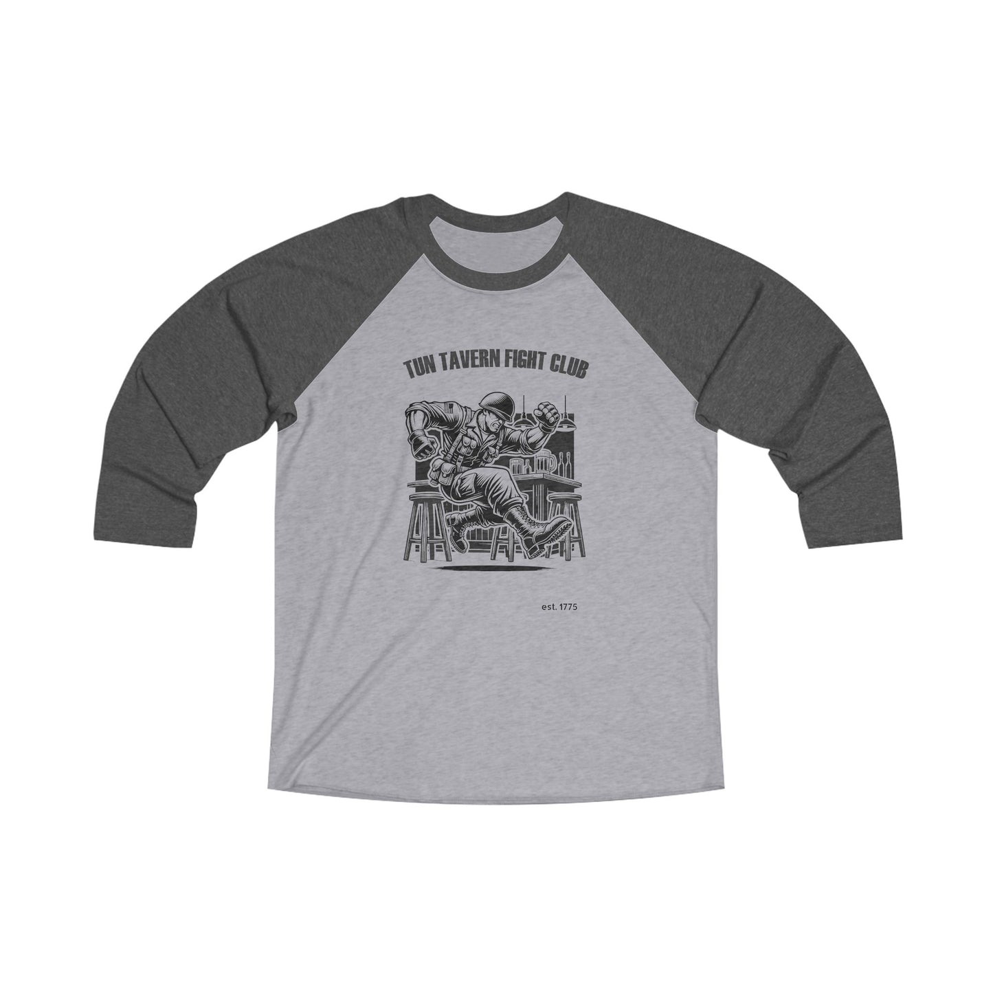 Tun Tavern Fight Club | Raglan 3/4 Sleeve Tri-Blend Tee