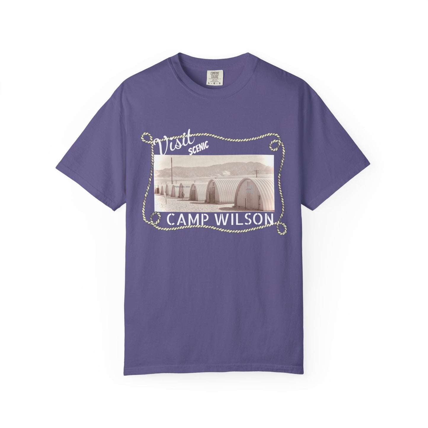 Scenic Camp Wilson (White print) Garment-Dyed Unisex T-Shirt