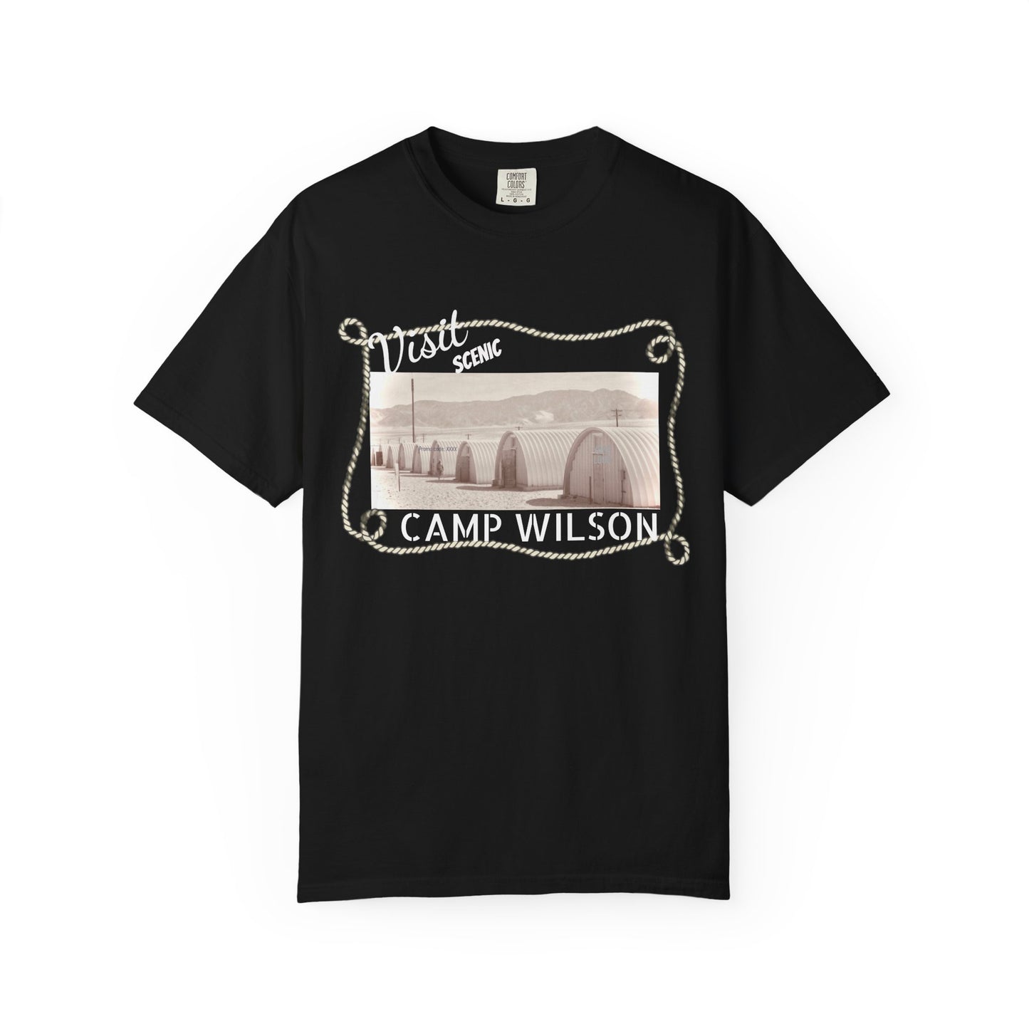 Scenic Camp Wilson (White print) Garment-Dyed Unisex T-Shirt