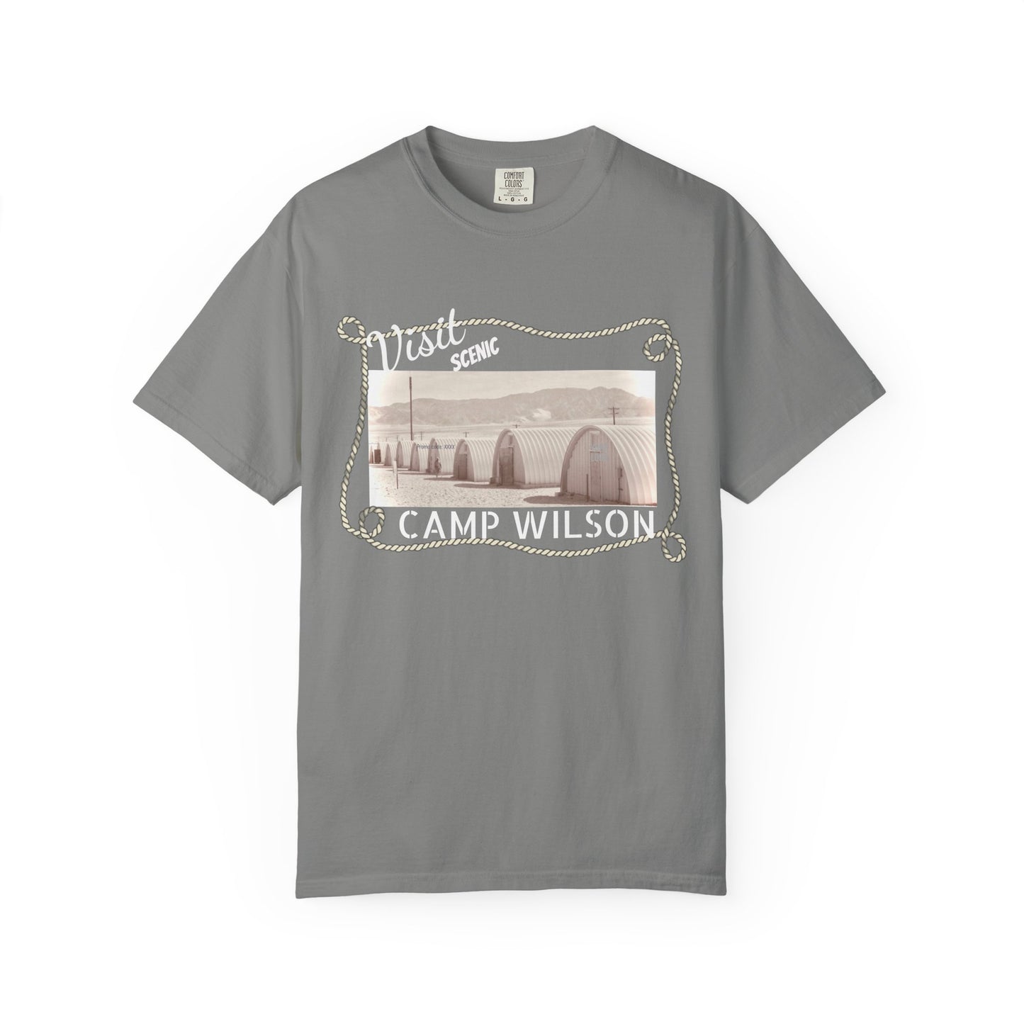 Scenic Camp Wilson (White print) Garment-Dyed Unisex T-Shirt