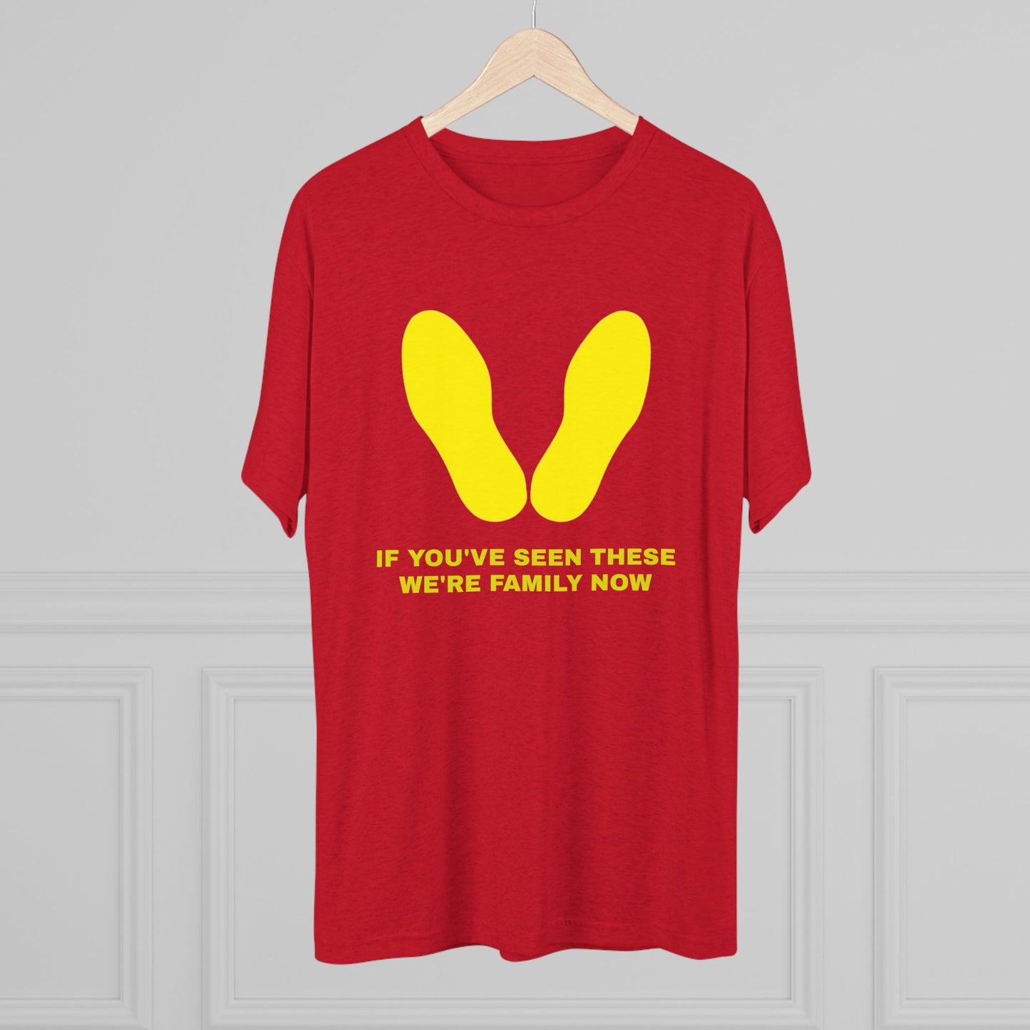 Yellow Footprint Family | Unisex Tri-Blend Crew Tee