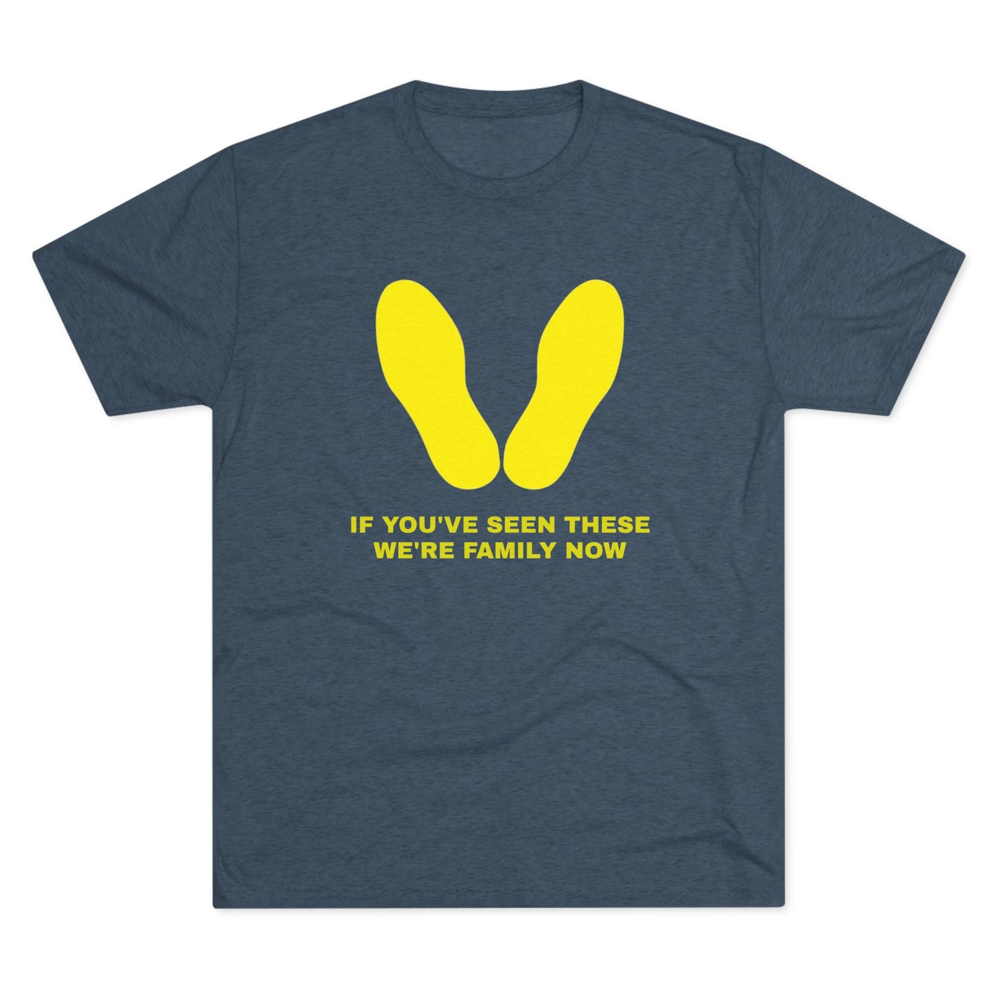 Yellow Footprint Family | Unisex Tri-Blend Crew Tee
