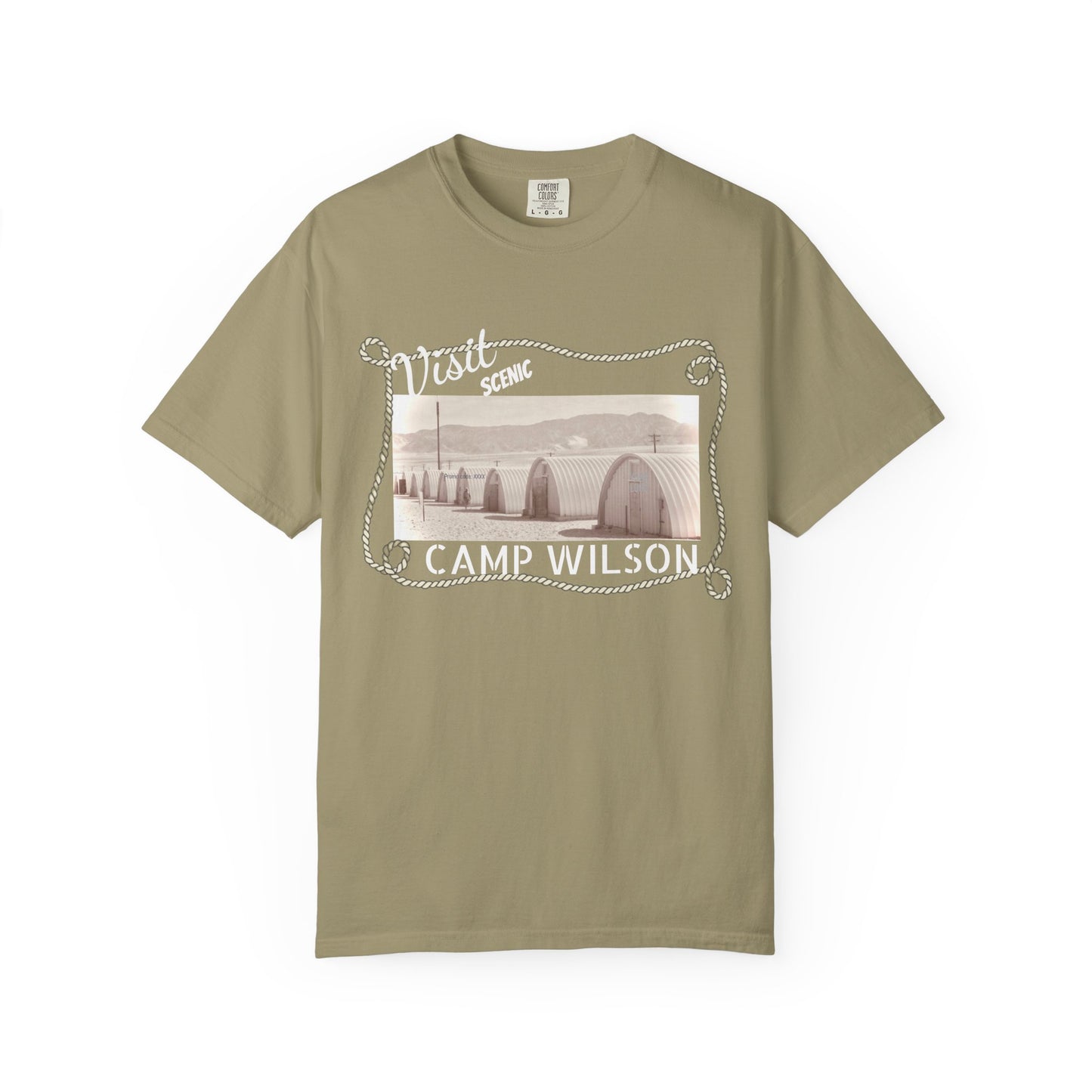 Scenic Camp Wilson (White print) Garment-Dyed Unisex T-Shirt