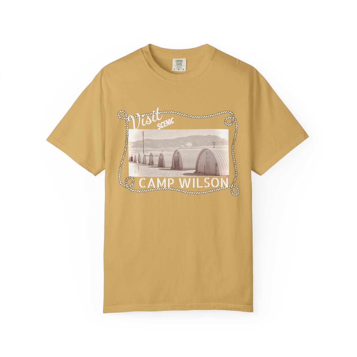 Scenic Camp Wilson (White print) Garment-Dyed Unisex T-Shirt