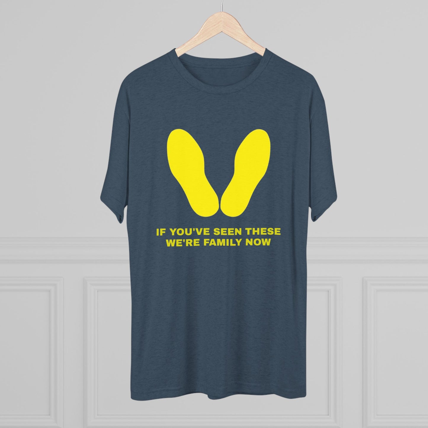 Yellow Footprint Family | Unisex Tri-Blend Crew Tee