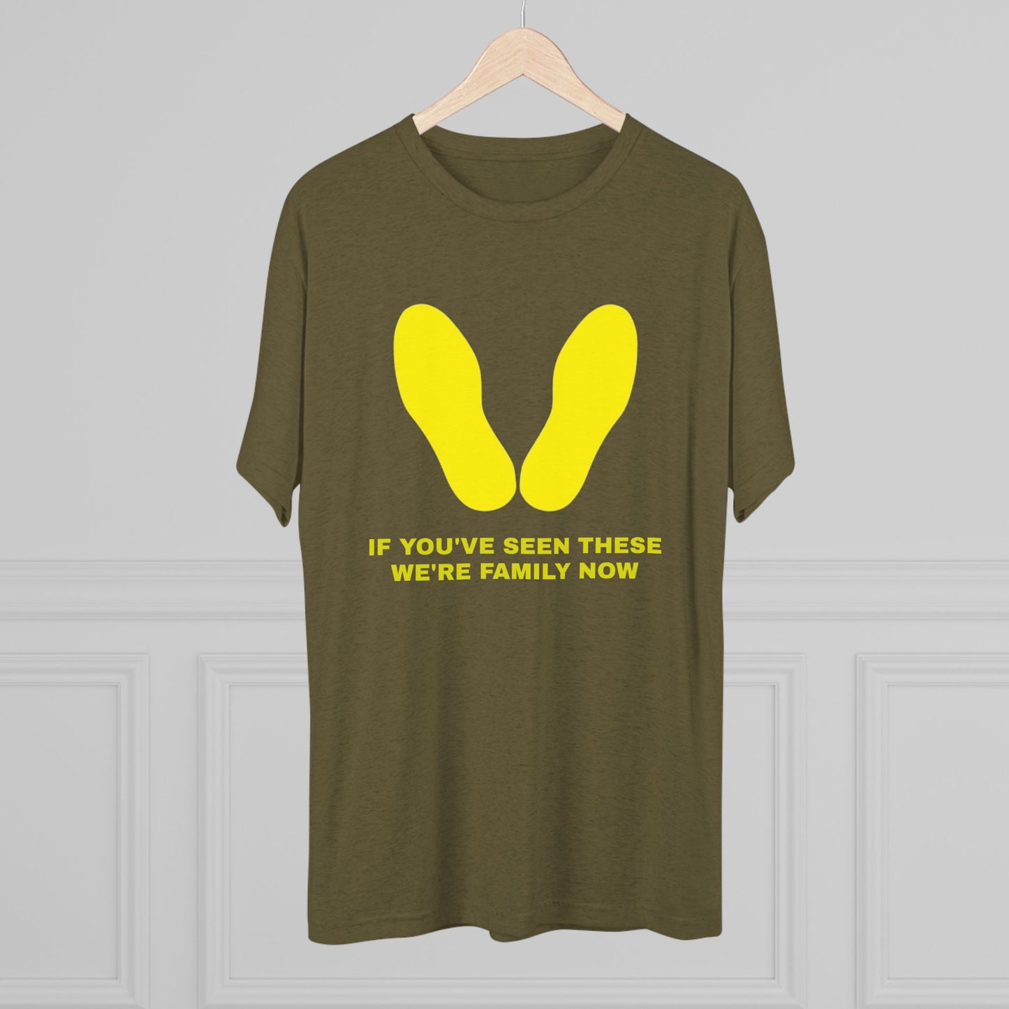 Yellow Footprint Family | Unisex Tri-Blend Crew Tee