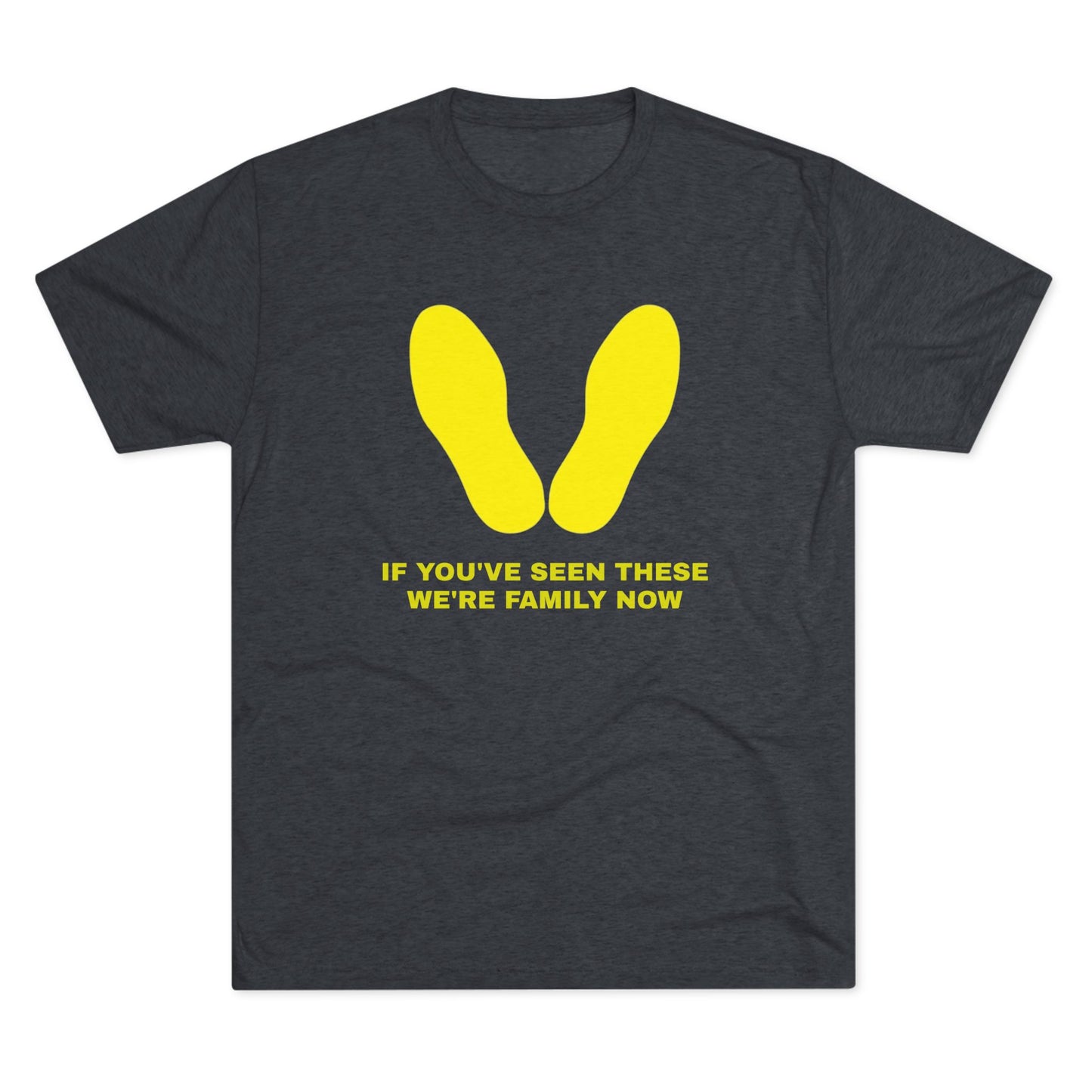 Yellow Footprint Family | Unisex Tri-Blend Crew Tee