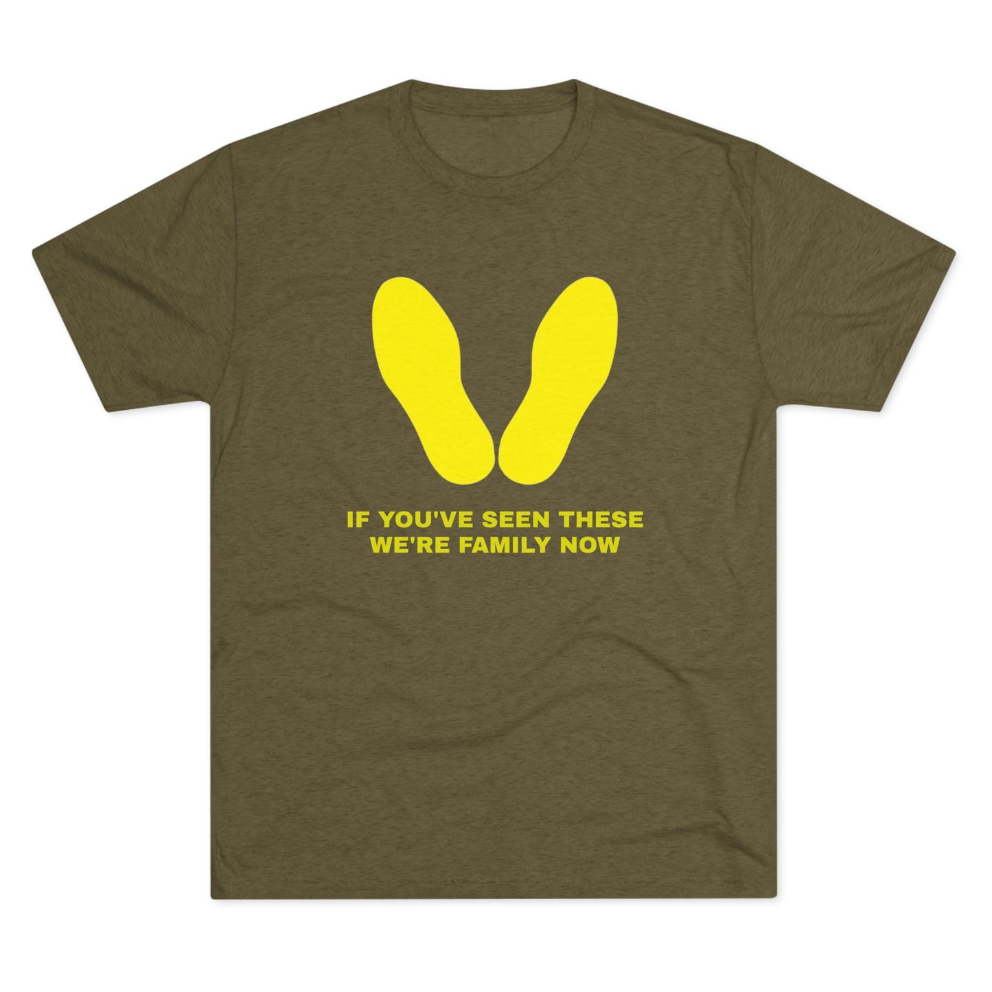 Yellow Footprint Family | Unisex Tri-Blend Crew Tee