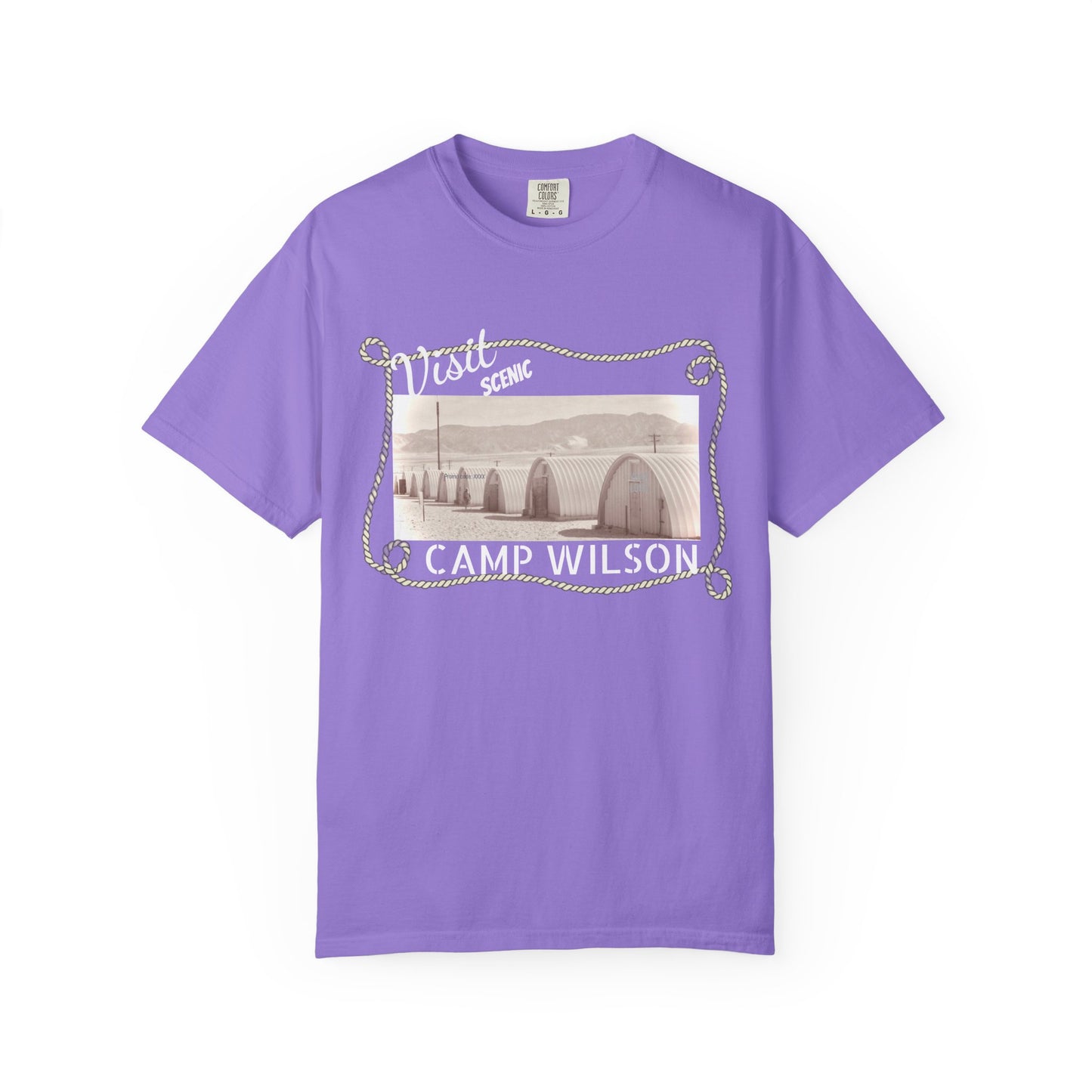Scenic Camp Wilson (White print) Garment-Dyed Unisex T-Shirt