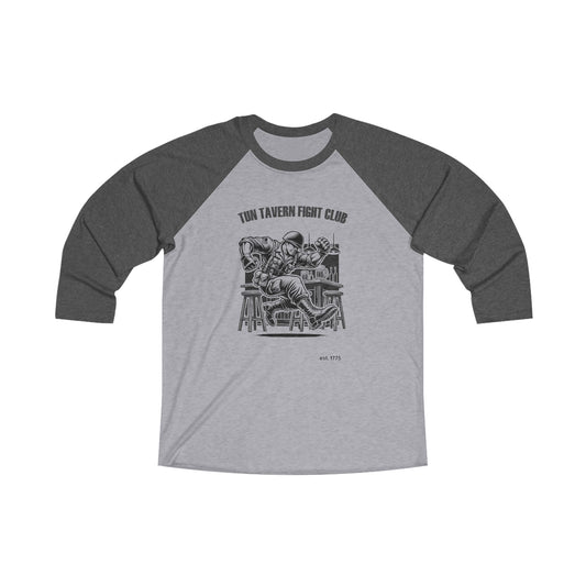Tun Tavern Fight Club | Raglan 3/4 Sleeve Tri-Blend Tee