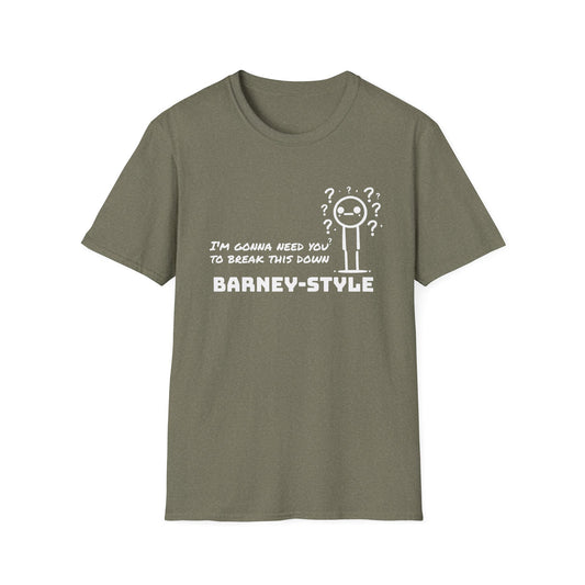 Barney-Style (White Print) | Unisex Softstyle T-Shirt