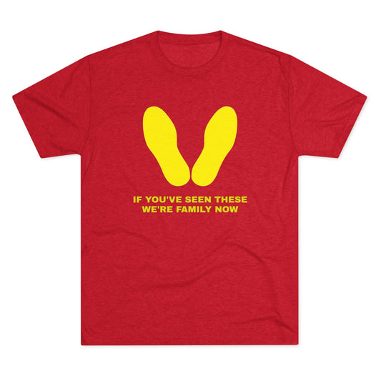 Yellow Footprint Family | Unisex Tri-Blend Crew Tee